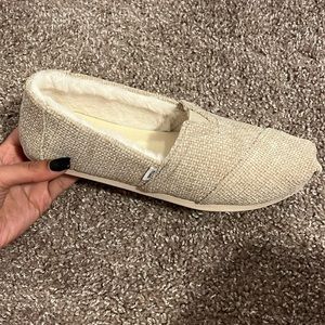 Alpargata Oatmeal Chenille Tom’s With Faux Fur